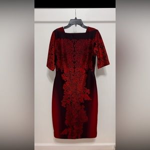 Gabby Skye Dress in red and black